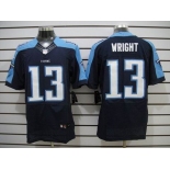 nike nfl jerseys tennessee titans #13 wright dk.blue[Elite]