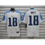 nike nfl jerseys tennessee titans #18 kenny britt white[Elite]