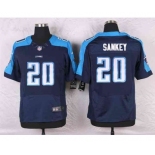 nike nfl jerseys tennessee titans #20 sankey blue[Elite]