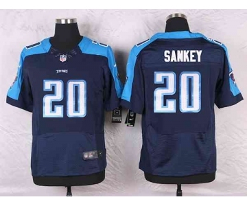 nike nfl jerseys tennessee titans #20 sankey blue[Elite]