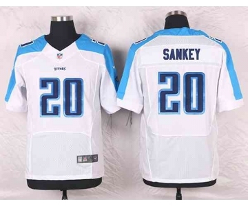 nike nfl jerseys tennessee titans #20 sankey white[Elite]