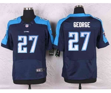 nike nfl jerseys tennessee titans #27 george blue[Elite]