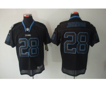 nike nfl jerseys tennessee titans #28 chris johnson black[Elite lights out]