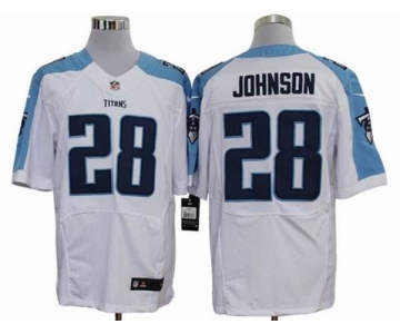 nike nfl jerseys tennessee titans #28 chris johnson white[elite]