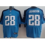 nike nfl jerseys tennessee titans #28 johnson blue[Elite]