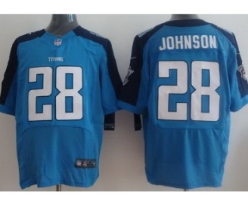 nike nfl jerseys tennessee titans #28 johnson blue[Elite]