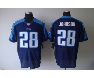 nike nfl jerseys tennessee titans #28 johnson dk blue[Elite]