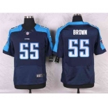 nike nfl jerseys tennessee titans #55 brown blue[Elite]