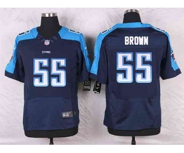 nike nfl jerseys tennessee titans #55 brown blue[Elite]