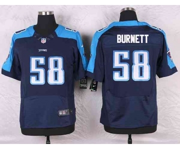 nike nfl jerseys tennessee titans #58 burnett blue[Elite]