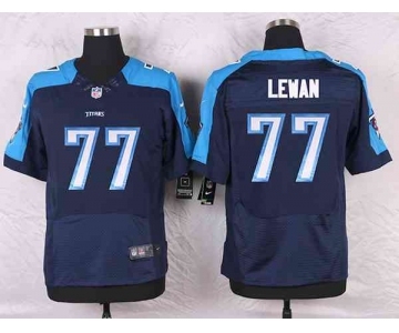 nike nfl jerseys tennessee titans #77 lewan blue[Elite]