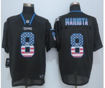 nike nfl jerseys tennessee titans #8 mariota black[Elite USA flag fashion][mariota]