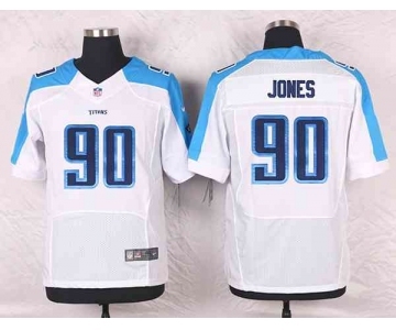 nike nfl jerseys tennessee titans #90 jones white[Elite]