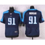 nike nfl jerseys tennessee titans #91 morgan blue[Elite]