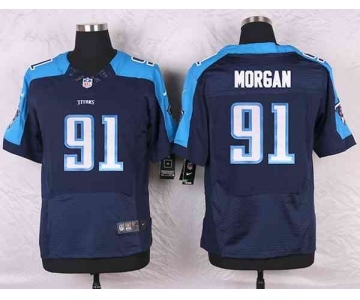 nike nfl jerseys tennessee titans #91 morgan blue[Elite]