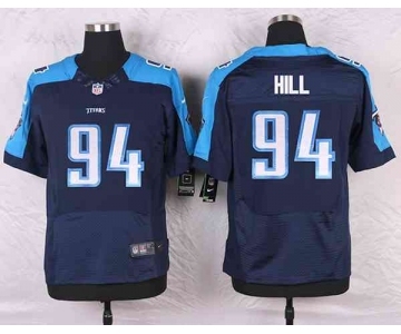 nike nfl jerseys tennessee titans #94 hill blue[Elite]