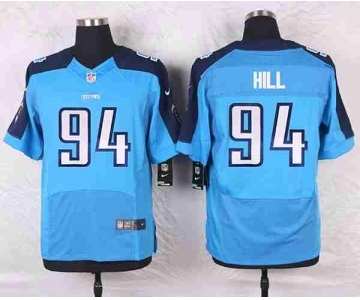 nike nfl jerseys tennessee titans #94 hill lt.blue[Elite]