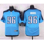 nike nfl jerseys tennessee titans #96 woods lt.blue[Elite]