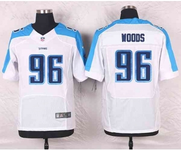 nike nfl jerseys tennessee titans #96 woods white[Elite]