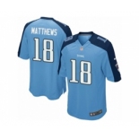 Men's Nike Tennessee Titans #18 Rishard Matthews Game Light Blue Team Color NFL Jersey