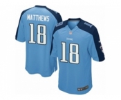 Men's Nike Tennessee Titans #18 Rishard Matthews Game Light Blue Team Color NFL Jersey