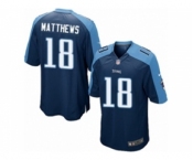 Men's Nike Tennessee Titans #18 Rishard Matthews Game Navy Blue Alternate NFL Jersey