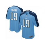 Men's Nike Tennessee Titans #19 Tajae Sharpe Game Light Blue Team Color NFL Jersey