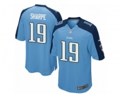 Men's Nike Tennessee Titans #19 Tajae Sharpe Game Light Blue Team Color NFL Jersey