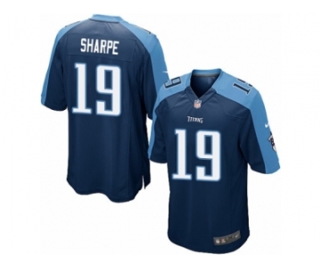 Men's Nike Tennessee Titans #19 Tajae Sharpe Game Navy Blue Alternate NFL Jersey