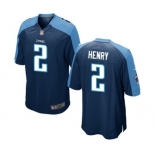 Men's Nike Tennessee Titans #2 Derrick Henry Game Navy Blue Alternate NFL Jersey