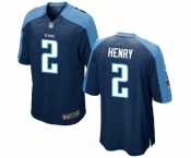 Men's Nike Tennessee Titans #2 Derrick Henry Game Navy Blue Alternate NFL Jersey