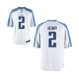 Men's Nike Tennessee Titans #2 Derrick Henry Game White NFL Jersey