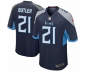 Men's Nike Tennessee Titans #21 Malcolm Butler Game Navy Blue Team Color NFL Jersey