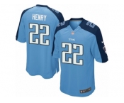 Men's Nike Tennessee Titans #22 Derrick Henry Game Light Blue Team Color NFL Jersey