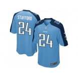 Men's Nike Tennessee Titans #24 Daimion Stafford Game Light Blue Team Color NFL Jersey