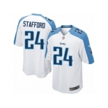 Men's Nike Tennessee Titans #24 Daimion Stafford Game White NFL Jersey