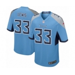 Men's Nike Tennessee Titans #33 Dion Lewis Game Light Blue Alternate NFL Jersey