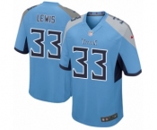 Men's Nike Tennessee Titans #33 Dion Lewis Game Light Blue Alternate NFL Jersey