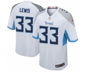 Men's Nike Tennessee Titans #33 Dion Lewis Game White NFL Jersey