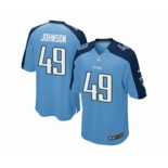 Men's Nike Tennessee Titans #49 Rashad Johnson Game Light Blue Team Color NFL Jersey