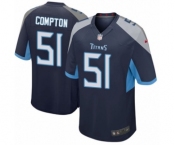 Men's Nike Tennessee Titans #51 Will Compton Game Navy Blue Team Color NFL Jersey