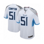 Men's Nike Tennessee Titans #51 Will Compton Game White NFL Jersey