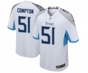 Men's Nike Tennessee Titans #51 Will Compton Game White NFL Jersey