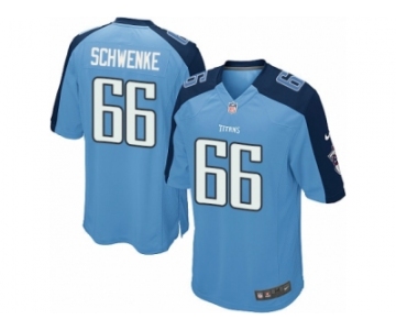 Men's Nike Tennessee Titans #66 Brian Schwenke Game Light Blue Team Color NFL Jersey