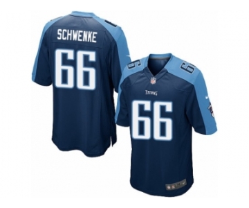 Men's Nike Tennessee Titans #66 Brian Schwenke Game Navy Blue Alternate NFL Jersey