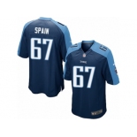 Men's Nike Tennessee Titans #67 Quinton Spain Game Navy Blue Alternate NFL Jersey