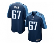 Men's Nike Tennessee Titans #67 Quinton Spain Game Navy Blue Alternate NFL Jersey