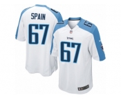 Men's Nike Tennessee Titans #67 Quinton Spain Game White NFL Jersey