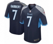 Men's Nike Tennessee Titans #7 Blaine Gabbert Game Navy Blue Team Color NFL Jersey