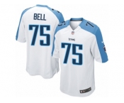 Men's Nike Tennessee Titans #75 Byron Bell Game White NFL Jersey